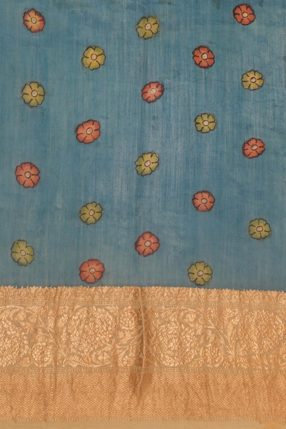 Kalamkari Hand-Painted Saree