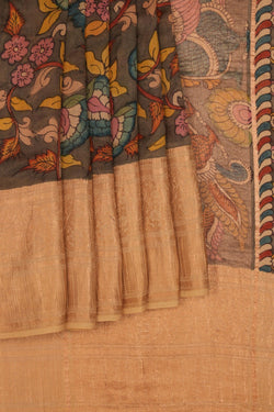 Image of Kalamkari Hand-Painted Saree