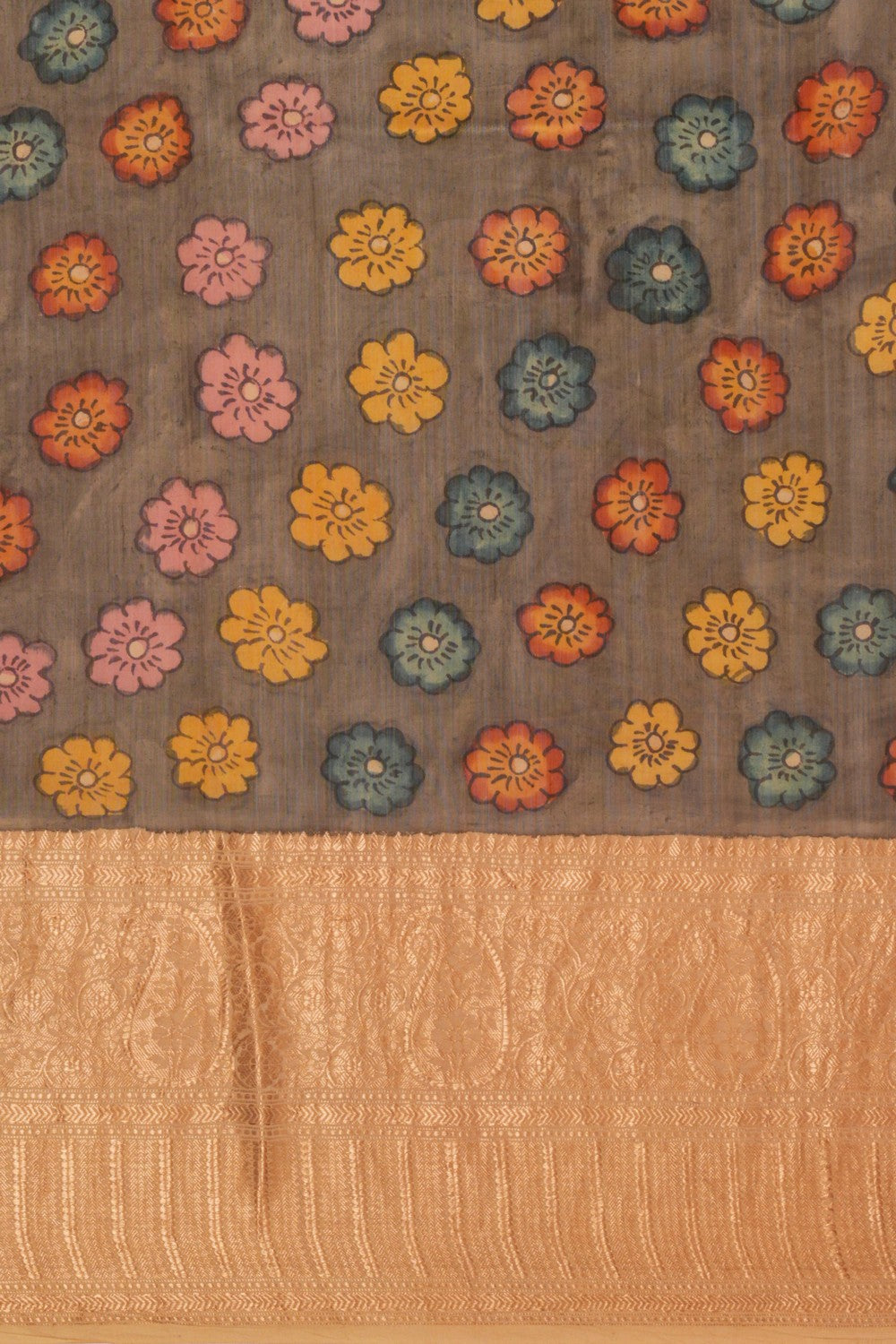 Kalamkari Hand-Painted Saree