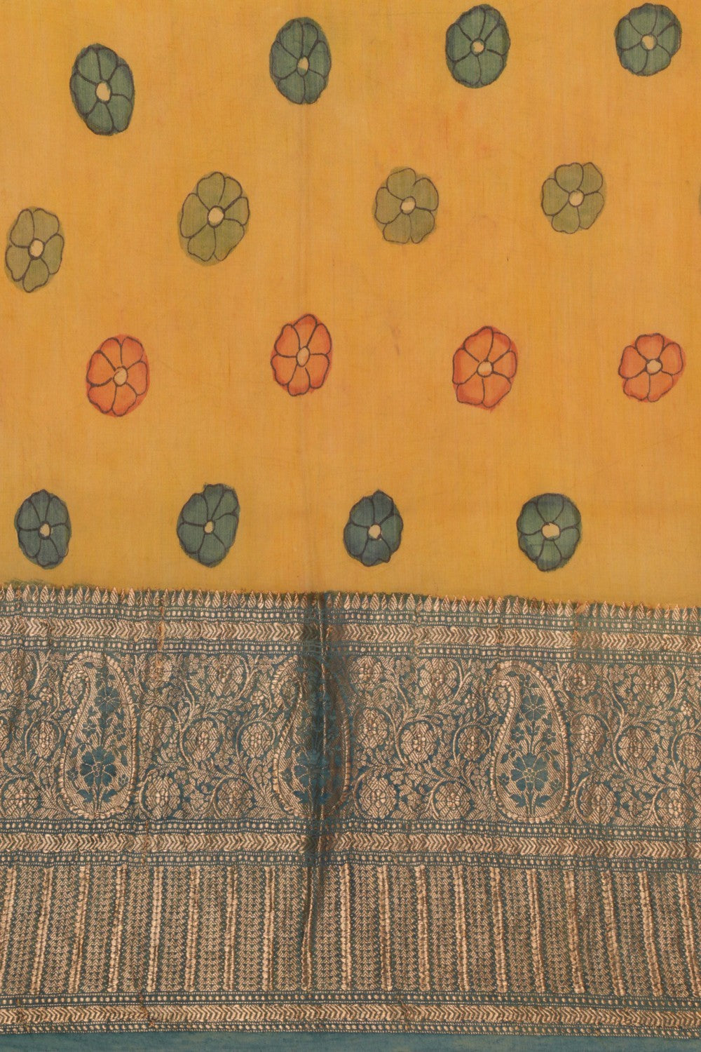 Kalamkari Hand-Painted Saree