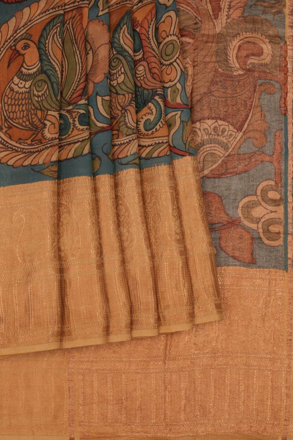 Kalamkari Hand-Painted Saree