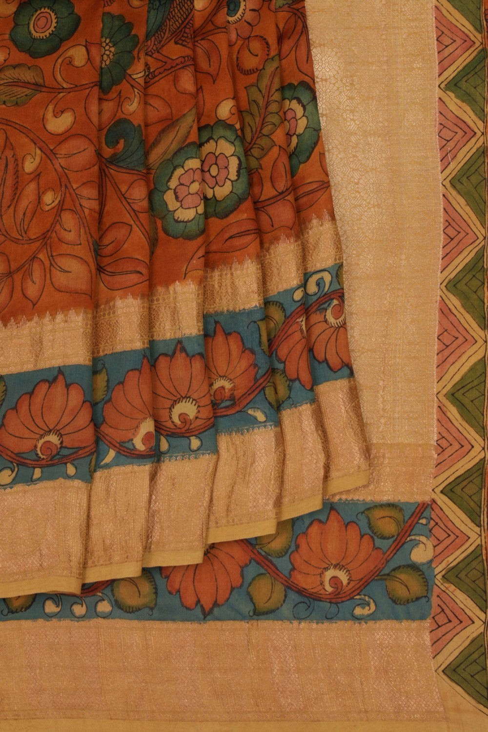 Kalamkari Hand-Painted Saree