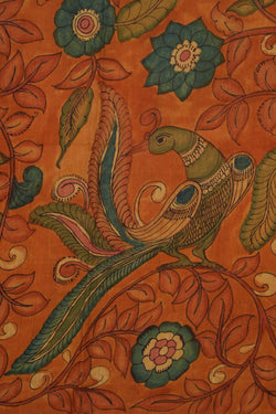 Image of Kalamkari Hand-Painted Saree