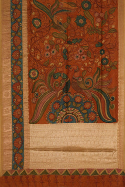 Image of Kalamkari Hand-Painted Saree