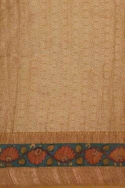 Image of Kalamkari Hand-Painted Saree