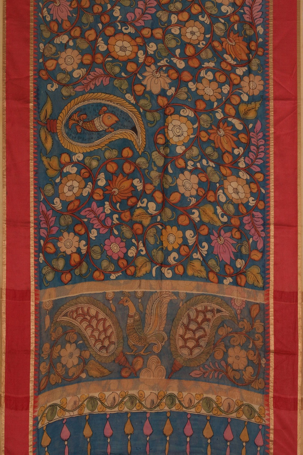 Kalamkari Hand-Painted Saree