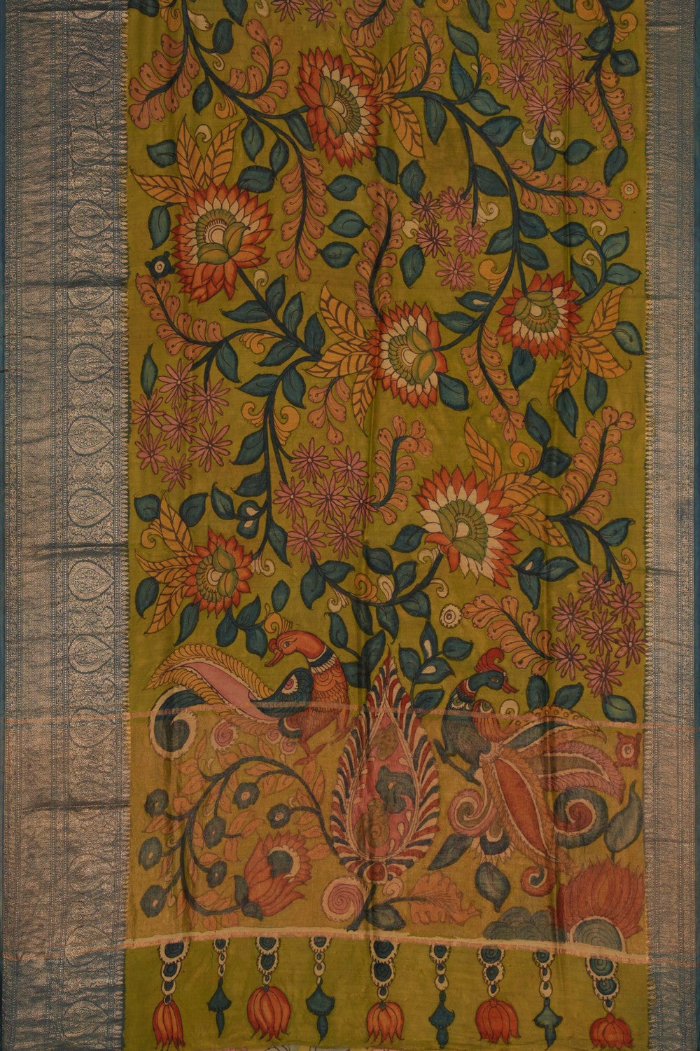 Kalamkari Hand-Painted Saree