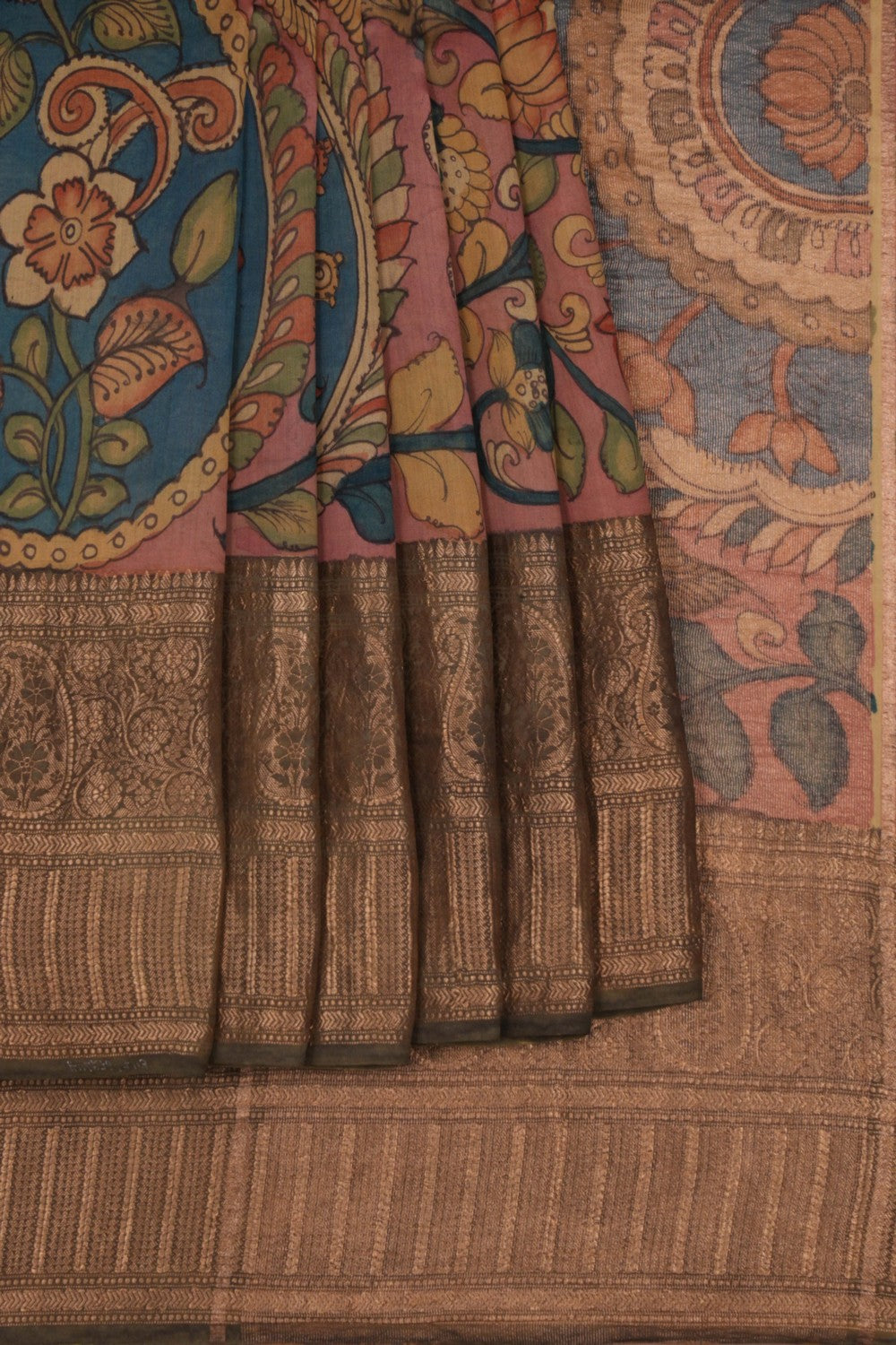 Kalamkari Hand-Painted Saree