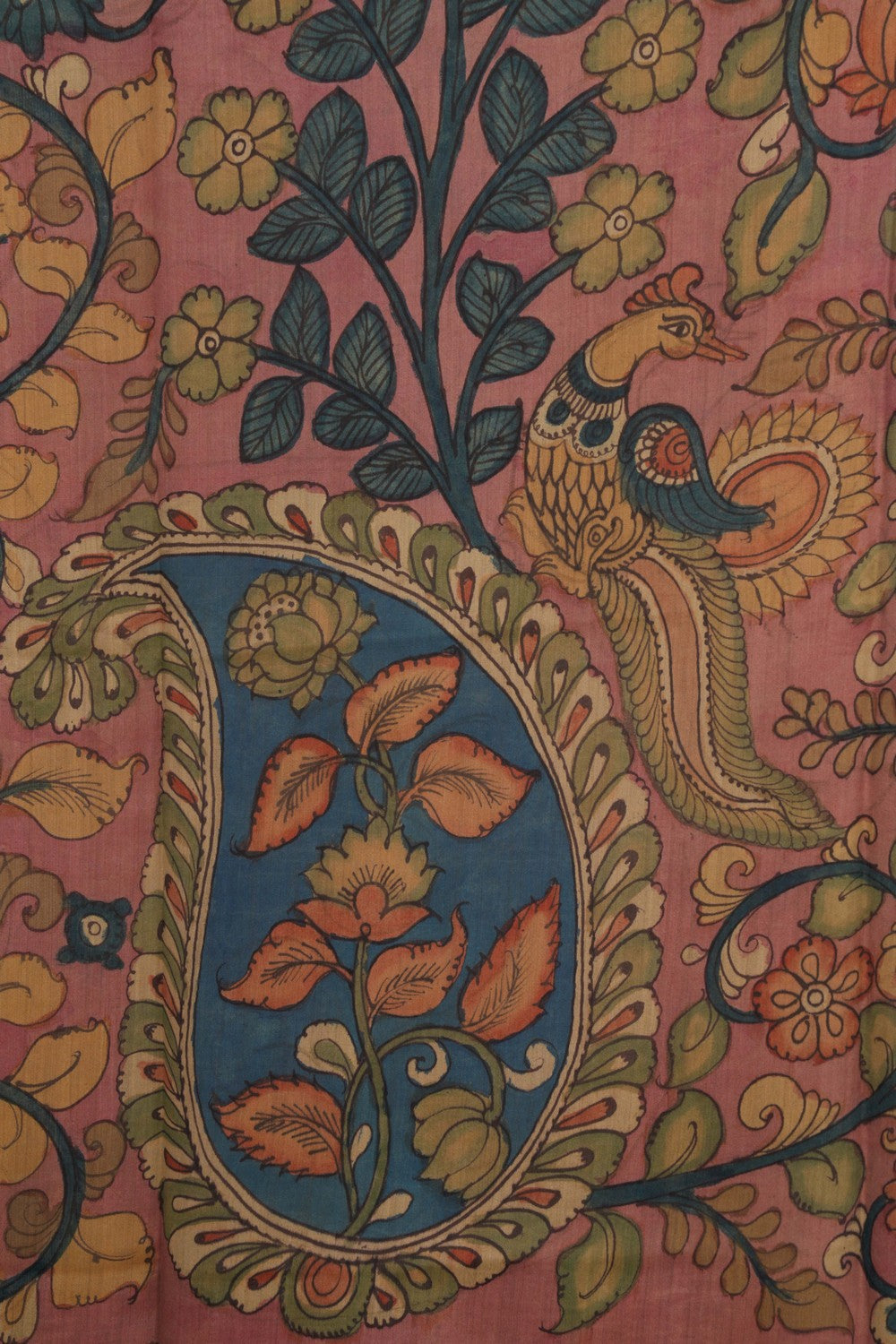 Kalamkari Hand-Painted Saree