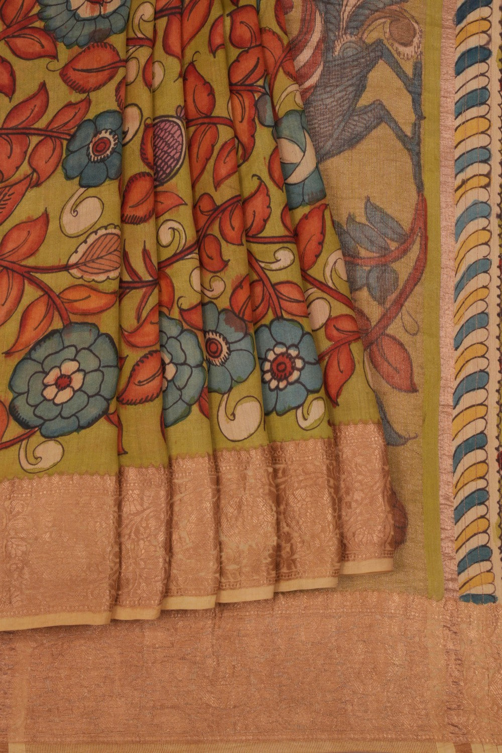 Kalamkari Hand-Painted Saree