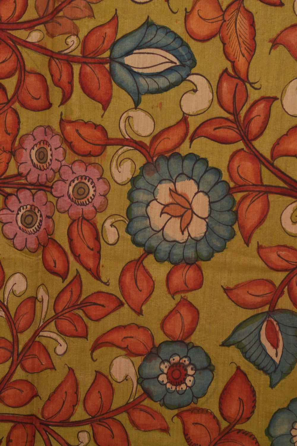 Kalamkari Hand-Painted Saree