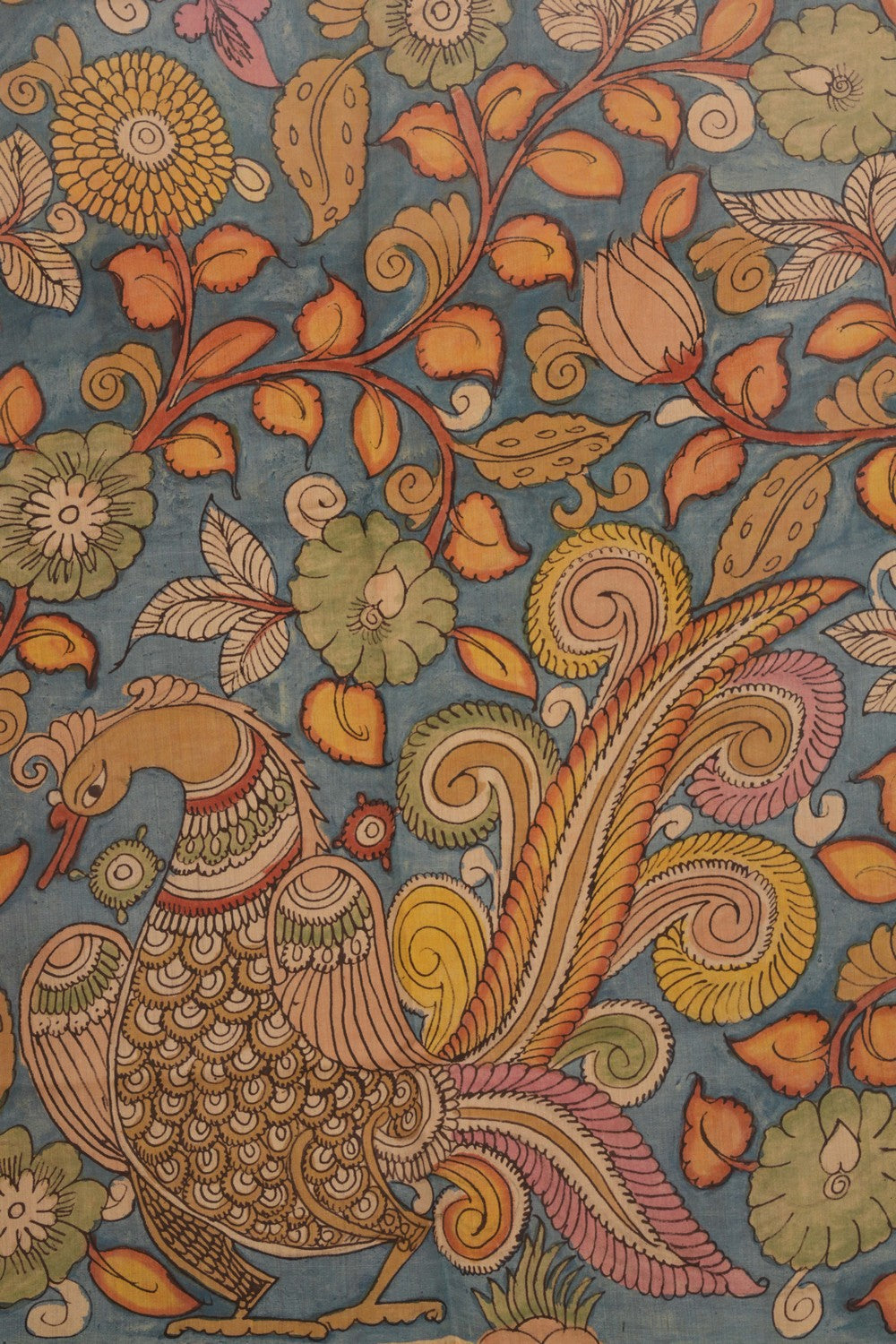 Kalamkari Hand-Painted Saree