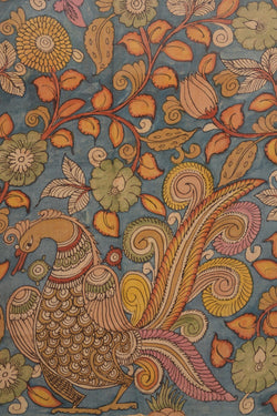 Image of Kalamkari Hand-Painted Saree