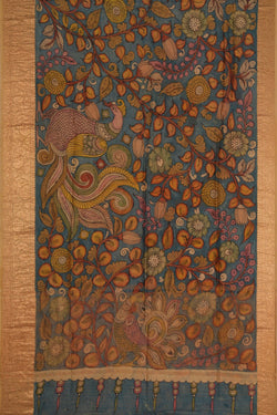 Image of Kalamkari Hand-Painted Saree