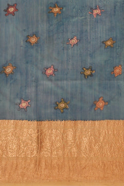 Image of Kalamkari Hand-Painted Saree