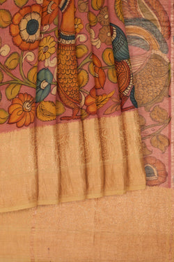 Image of Kalamkari Hand-Painted Saree