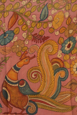 Image of Kalamkari Hand-Painted Saree