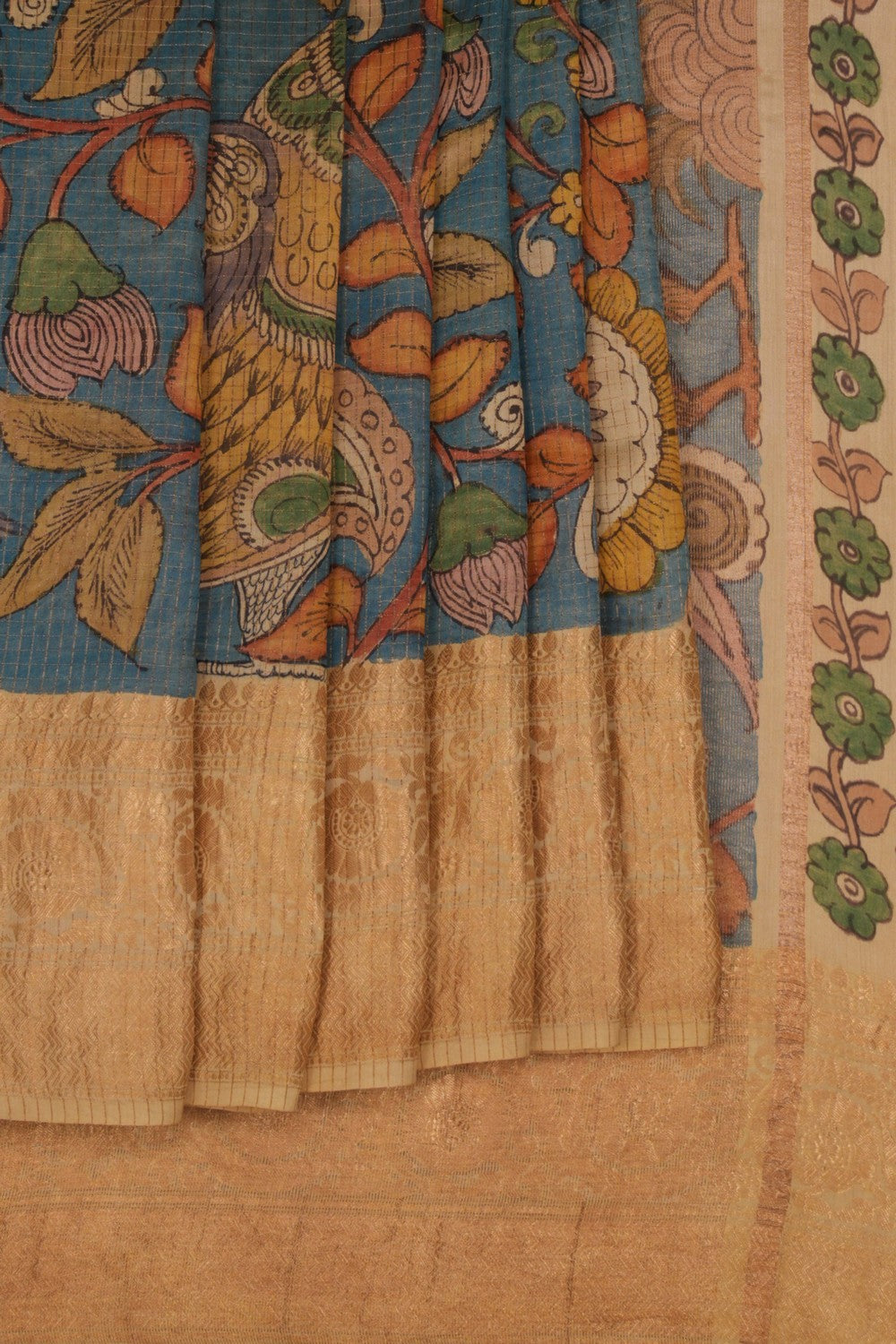 Kalamkari Hand-Painted Saree