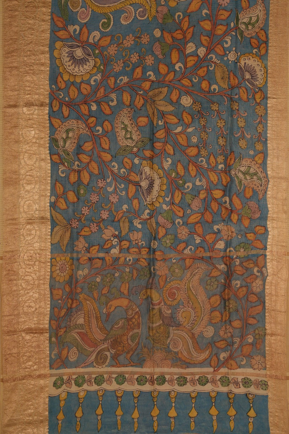 Kalamkari Hand-Painted Saree