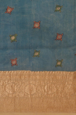 Image of Kalamkari Hand-Painted Saree