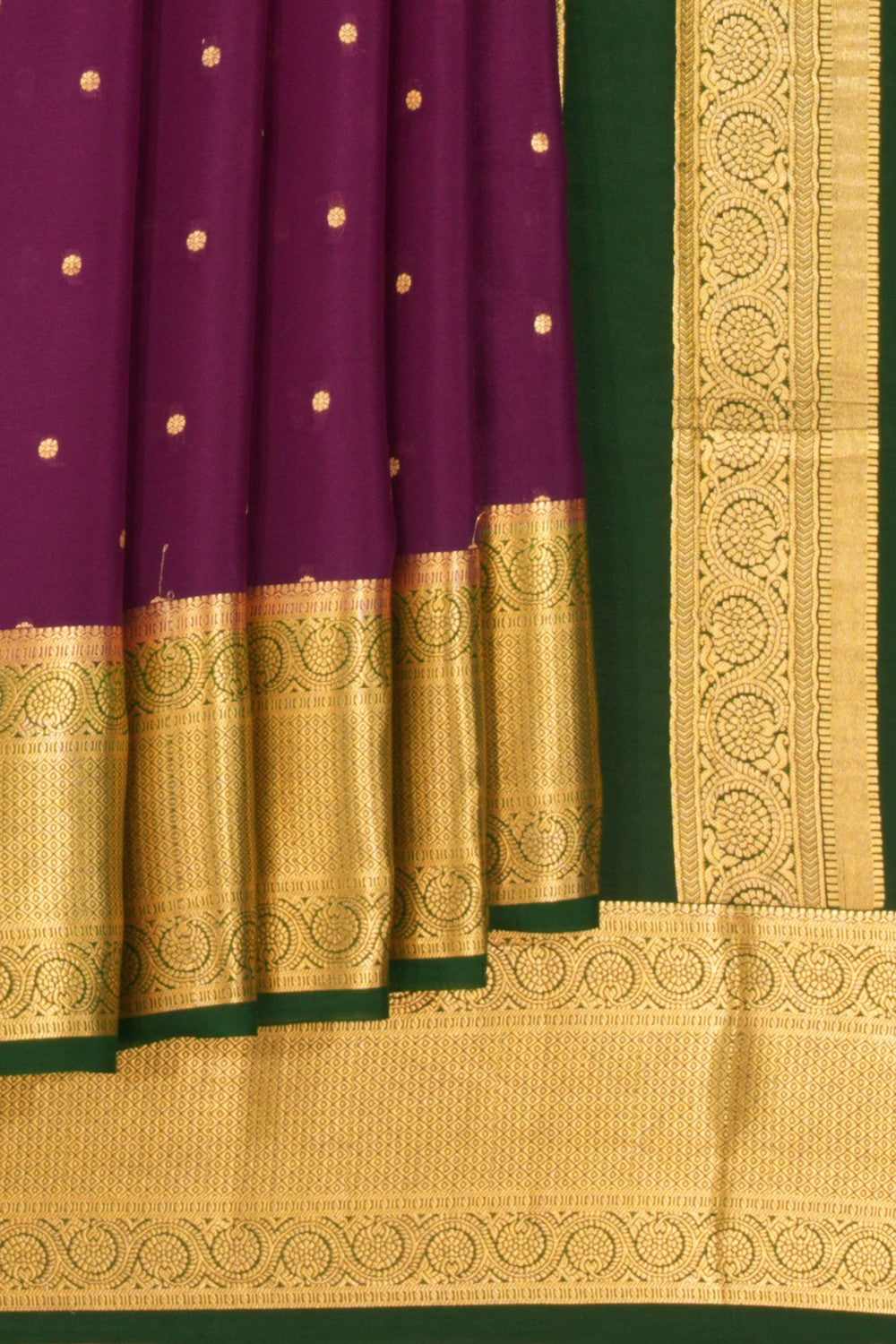 Mysore Binny Crepe Silk Violet Saree