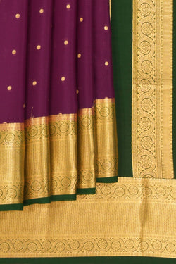 Image of Mysore Binny Crepe Silk Violet Saree