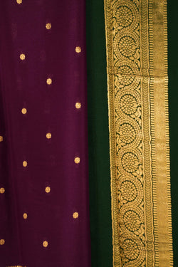 Image of Mysore Binny Crepe Silk Violet Saree