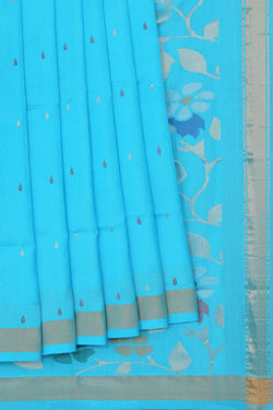 Image of Uppada Silk Blue Saree