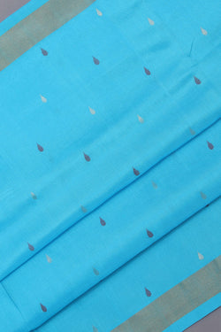 Image of Uppada Silk Blue Saree