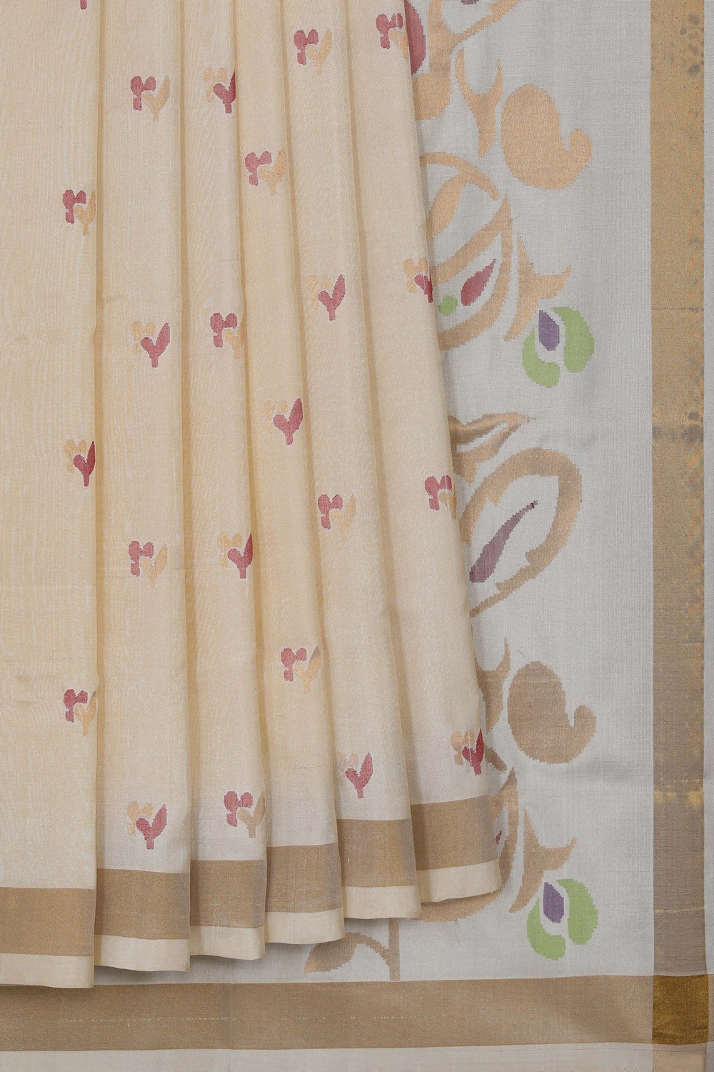 Uppada Silk Cream Saree