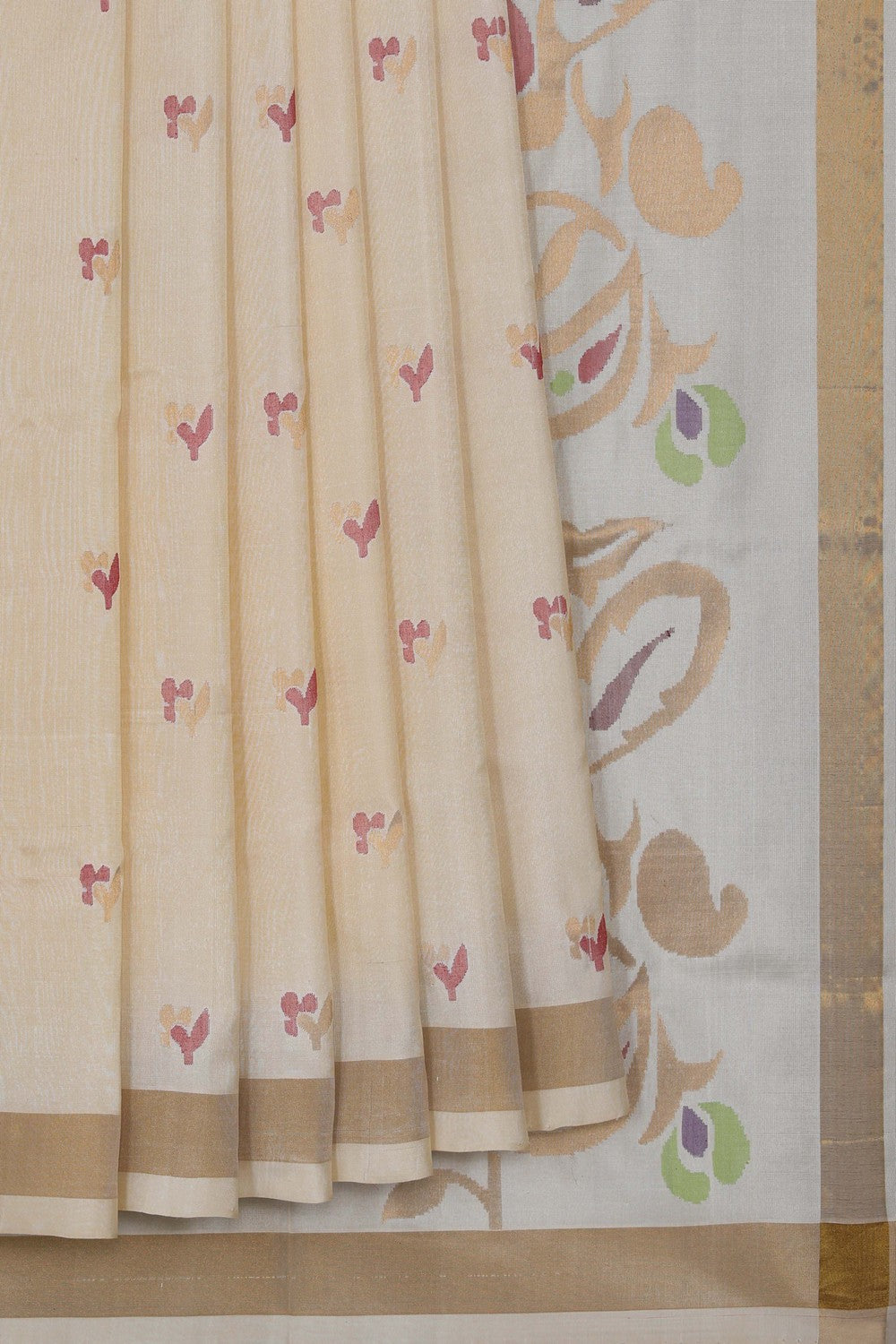 Image of Uppada Silk Cream Saree