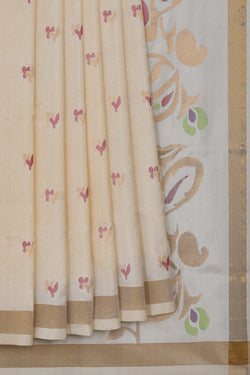 Image of Uppada Silk Cream Saree