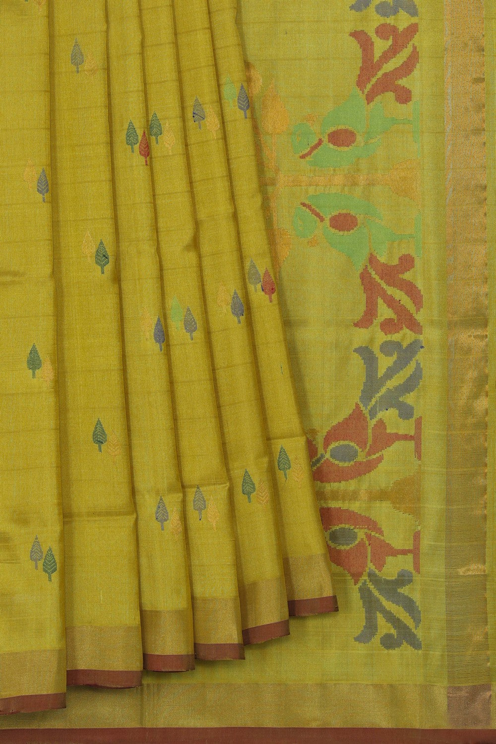 Uppada Silk Spring Yellow Saree