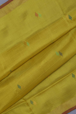 Image of Uppada Silk Spring Yellow Saree