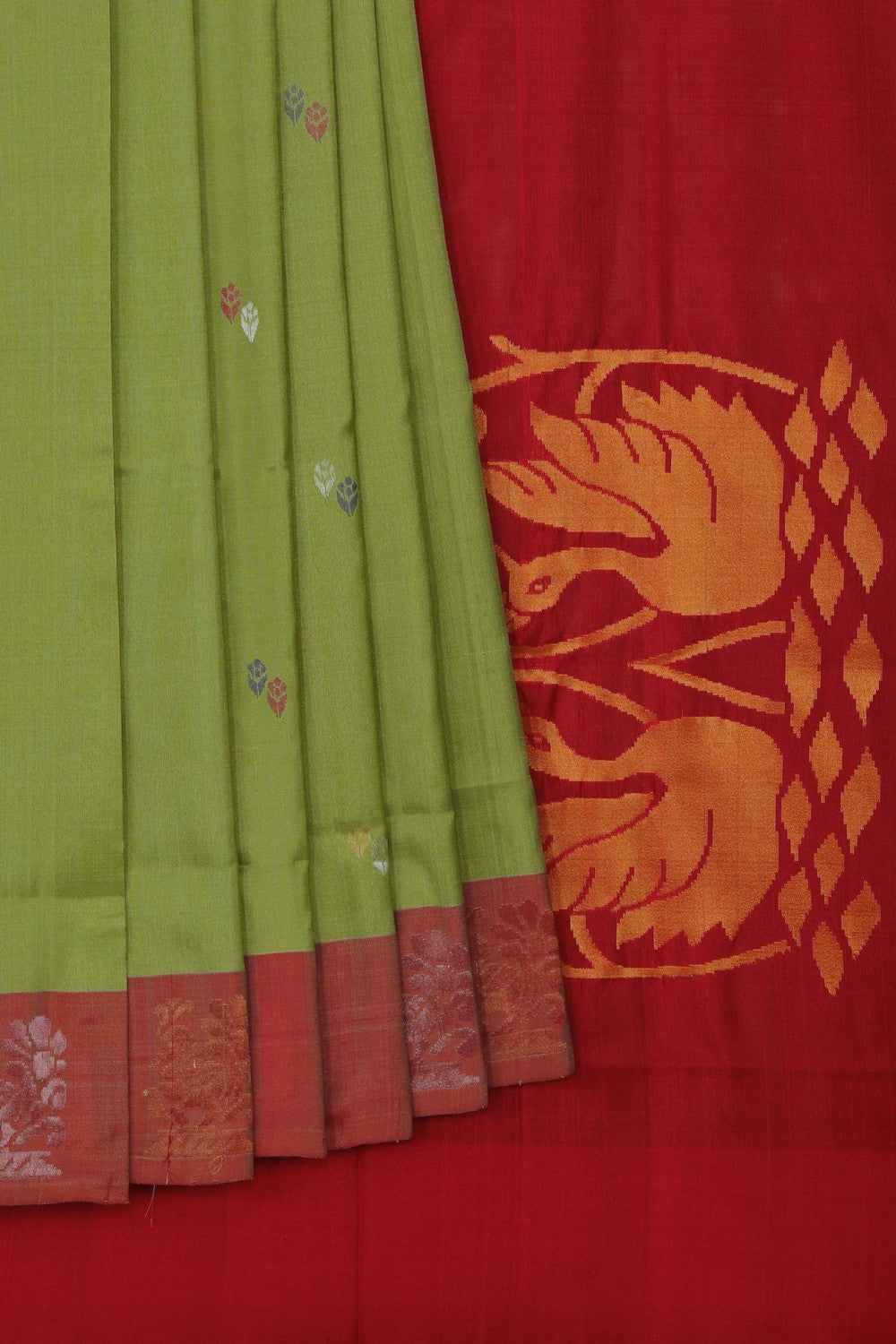 Uppada Silk Green Saree