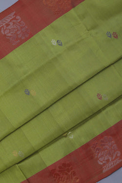 Image of Uppada Silk Green Saree