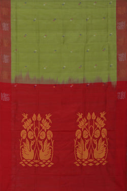 Image of Uppada Silk Green Saree