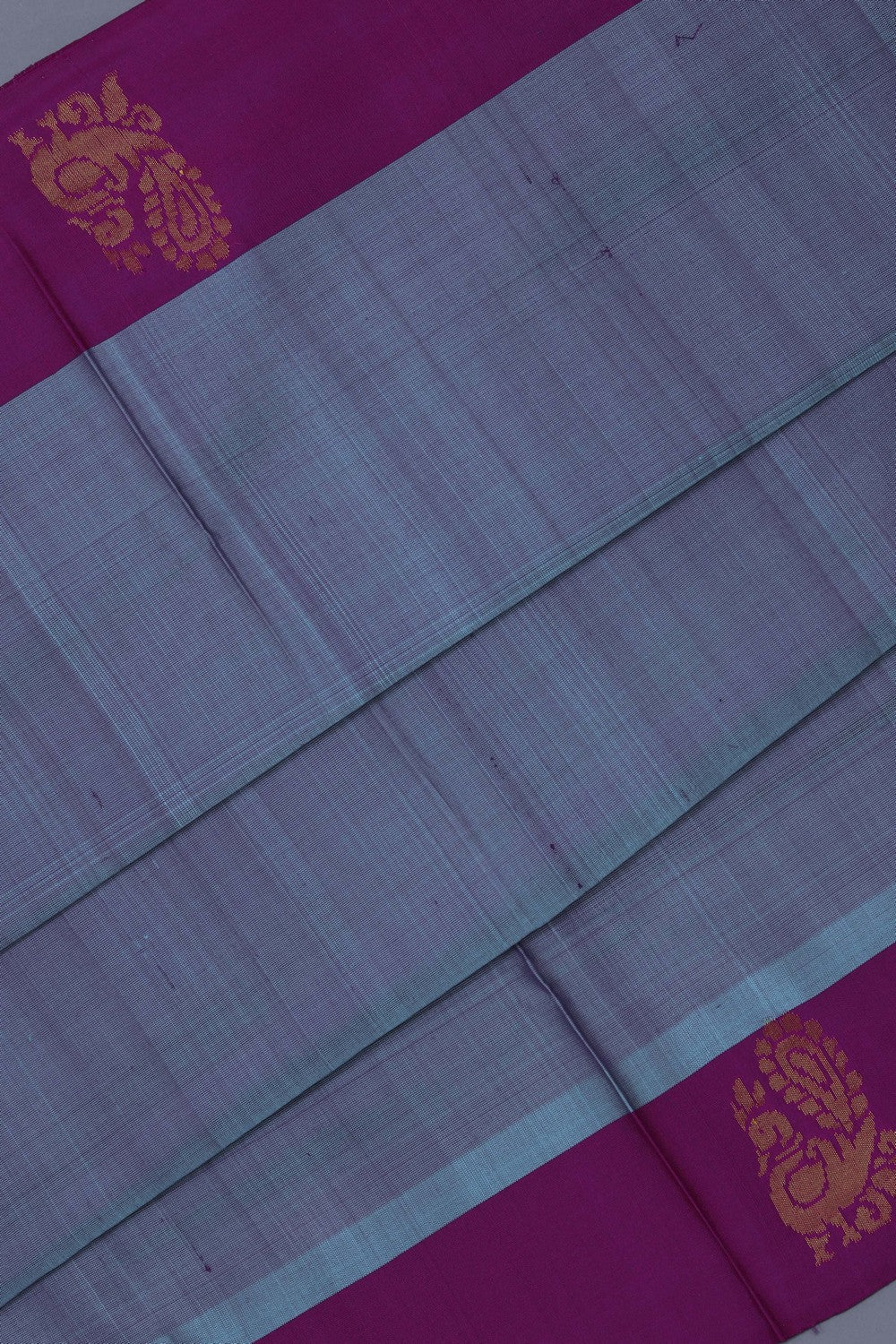 Uppada Silk Smoky Blue Saree