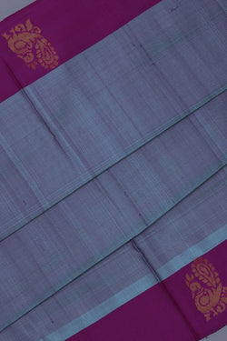 Image of Uppada Silk Smoky Blue Saree