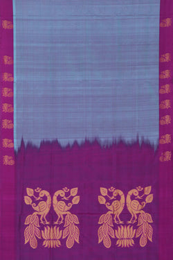 Image of Uppada Silk Smoky Blue Saree