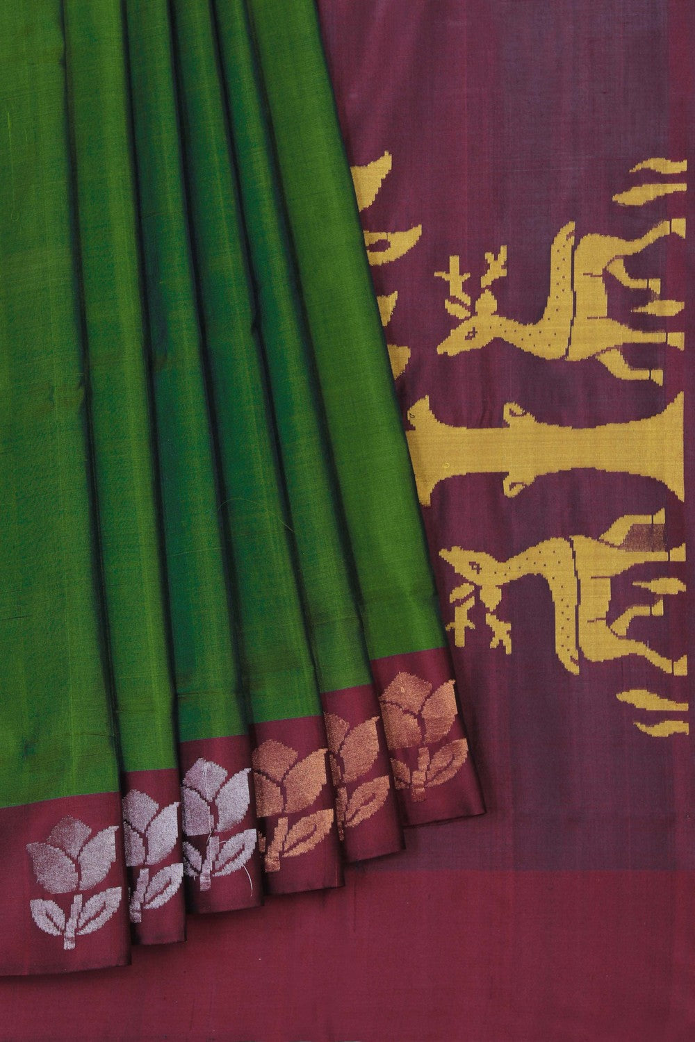 Uppada Silk Green Saree