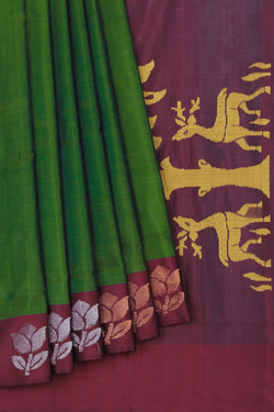 Image of Uppada Silk Green Saree