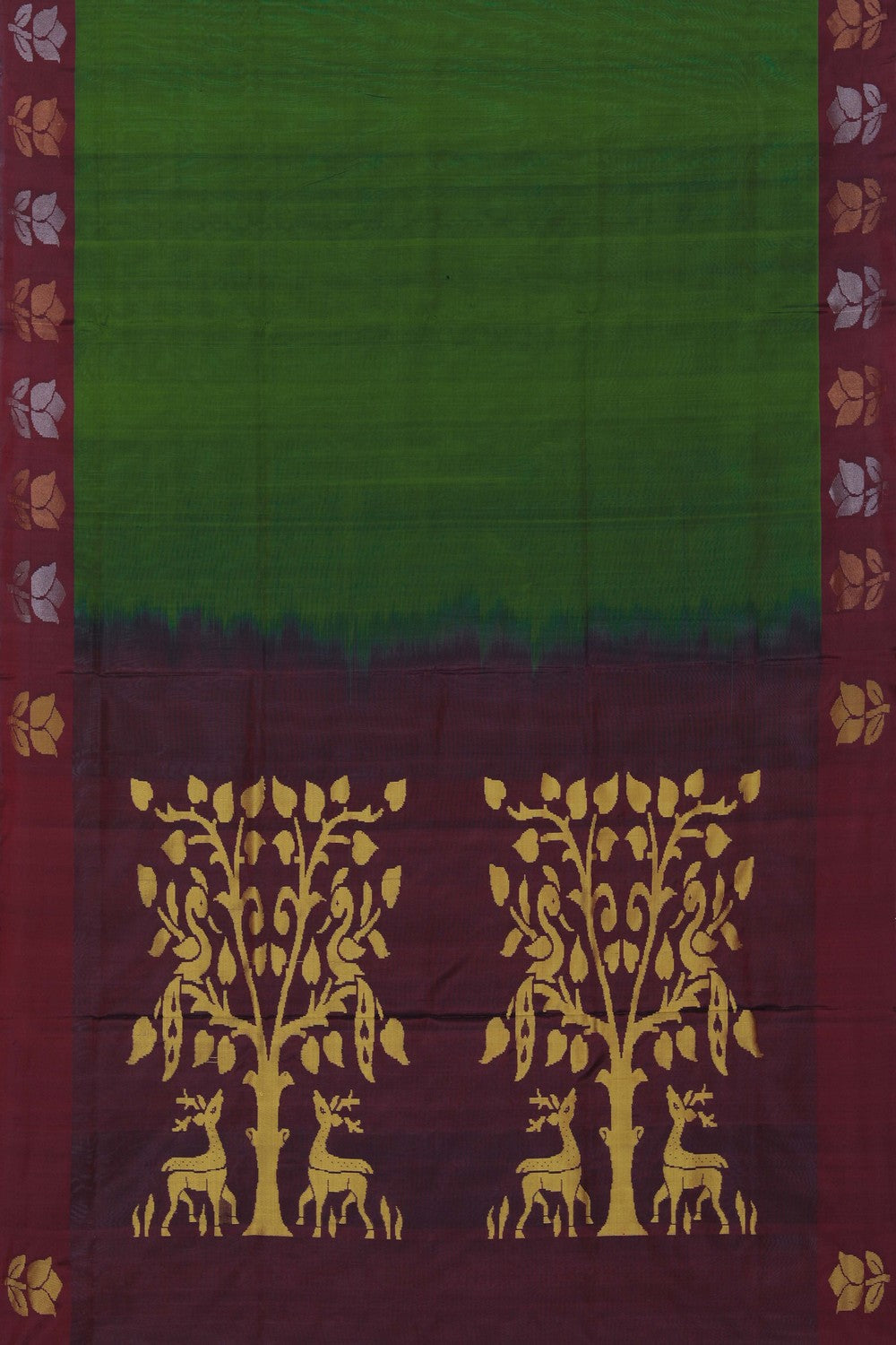 Uppada Silk Green Saree