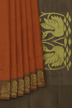 Image of Uppada Silk Orange Saree