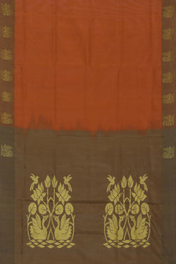 Image of Uppada Silk Orange Saree