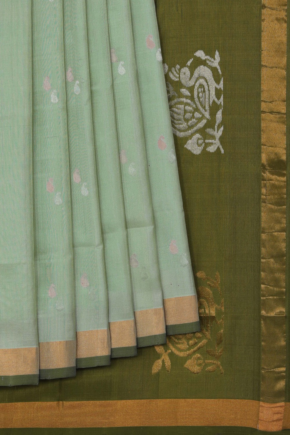 Uppada Silk Light Green Saree