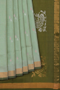 Image of Uppada Silk Light Green Saree