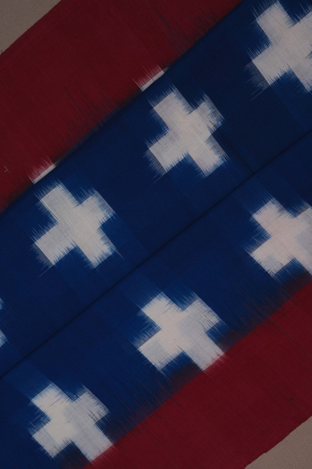 Image of Pochampally Ikat Indigo Blue Saree