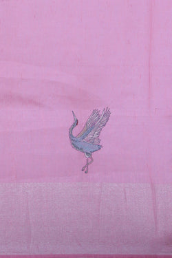 Image of Linen Pink Saree