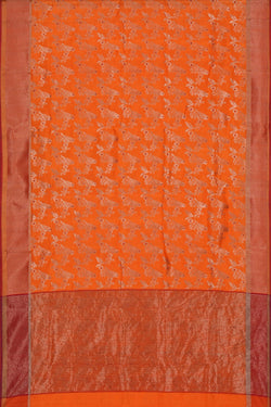 Image of Chanderi Orange Saree